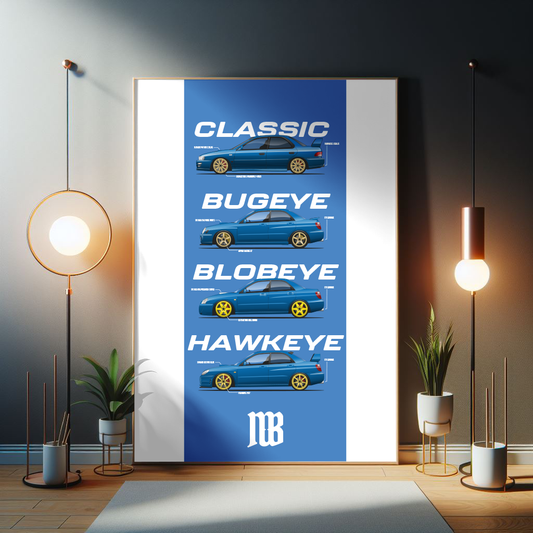 Subaru Impreza Heritage Poster